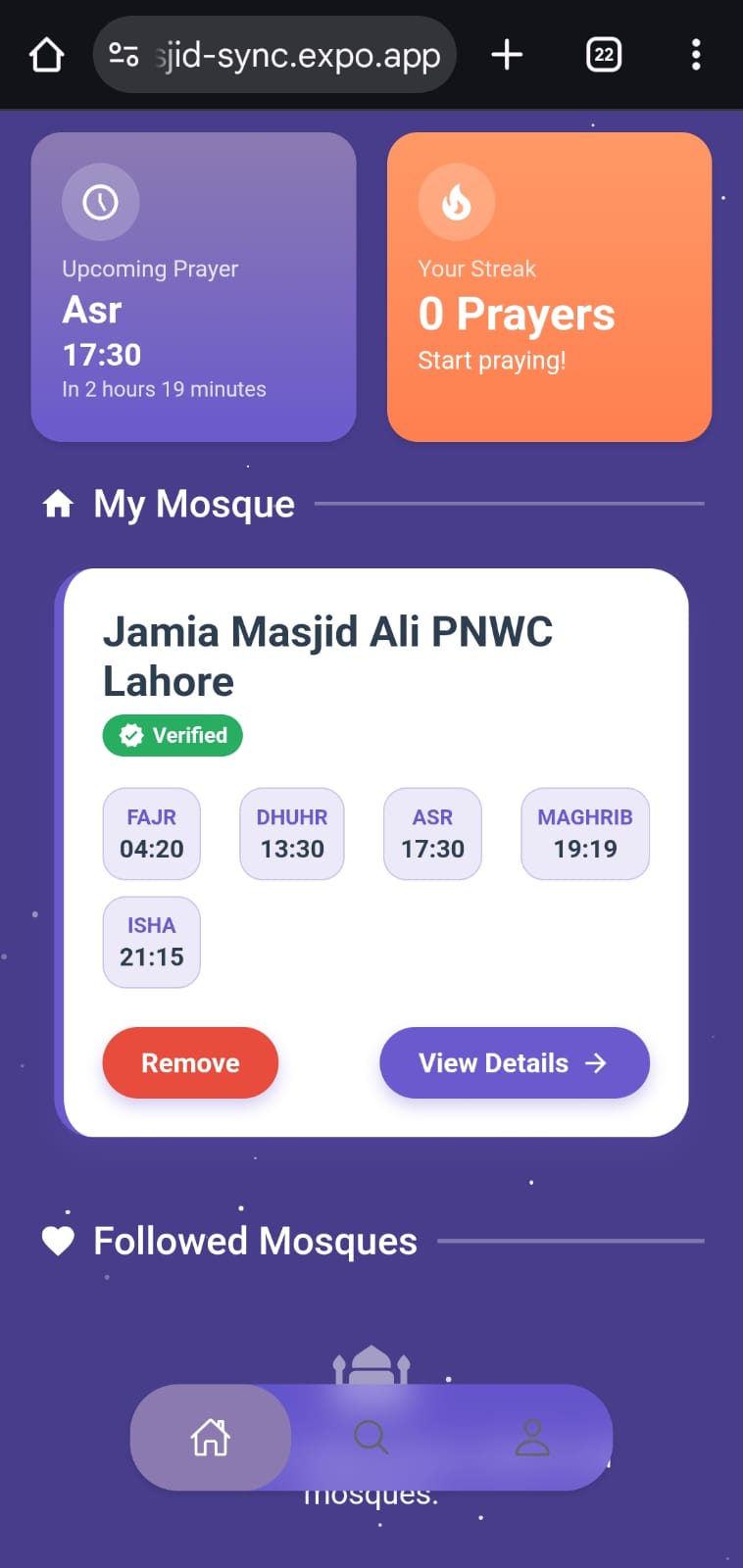 MasjidSync Dashboard